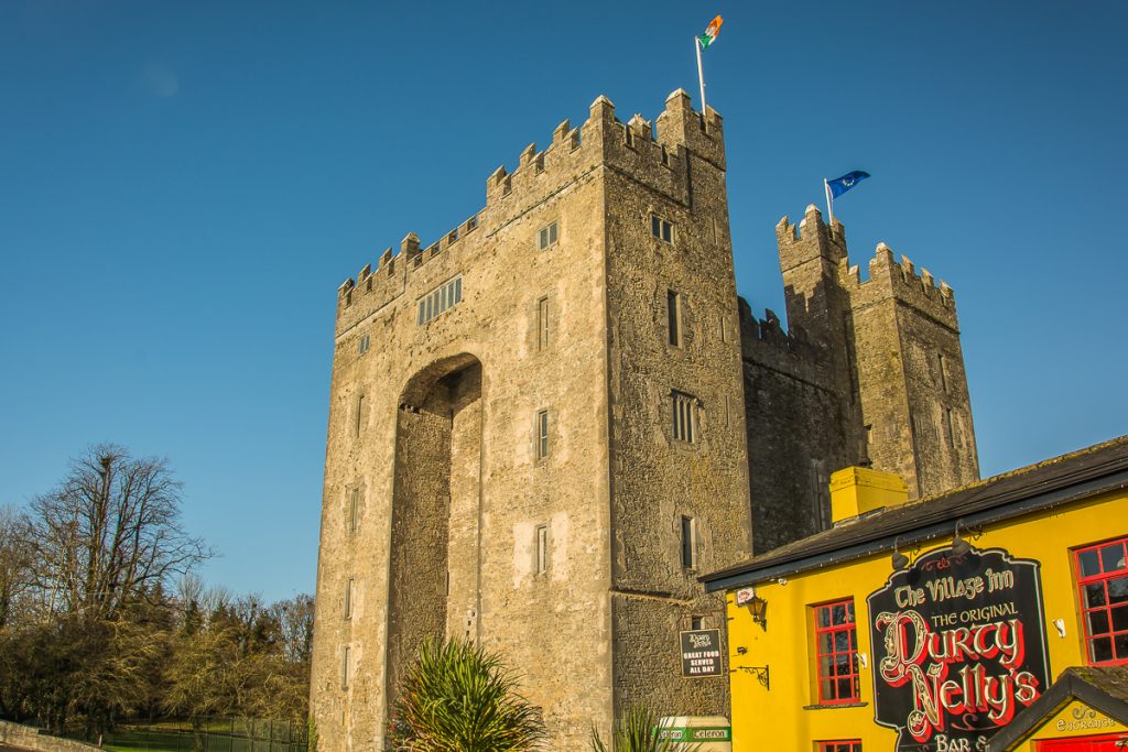 Bunratty Castle with Durty Nelly's Pub in the foreground
