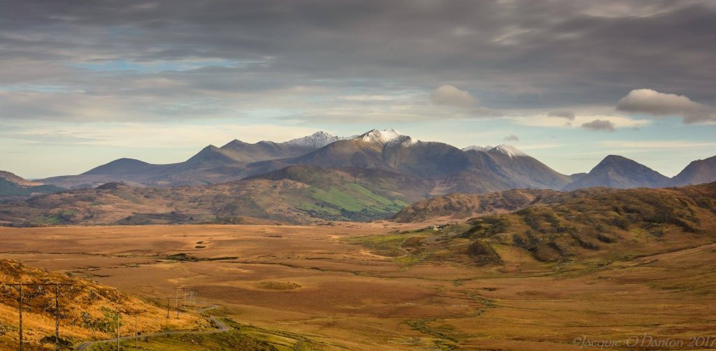 Snow capped Macgillycuddy Reeks