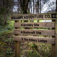 Wooden Signage at the Killary Adventure Centre