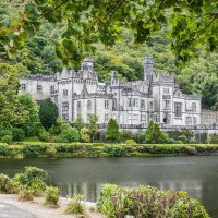 Kylemore Abbey resting on the banks of Lough Pollucapal
